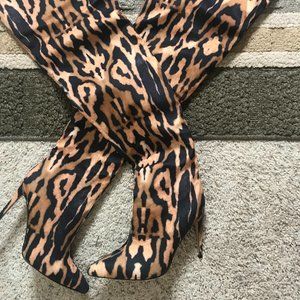 Animal Print over the Knee Boot